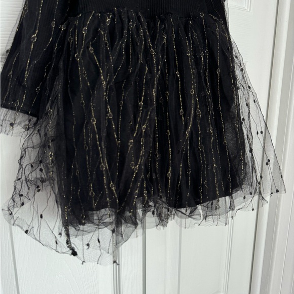 Toddler girl black sparkly tulle dress - Picture 4 of 5